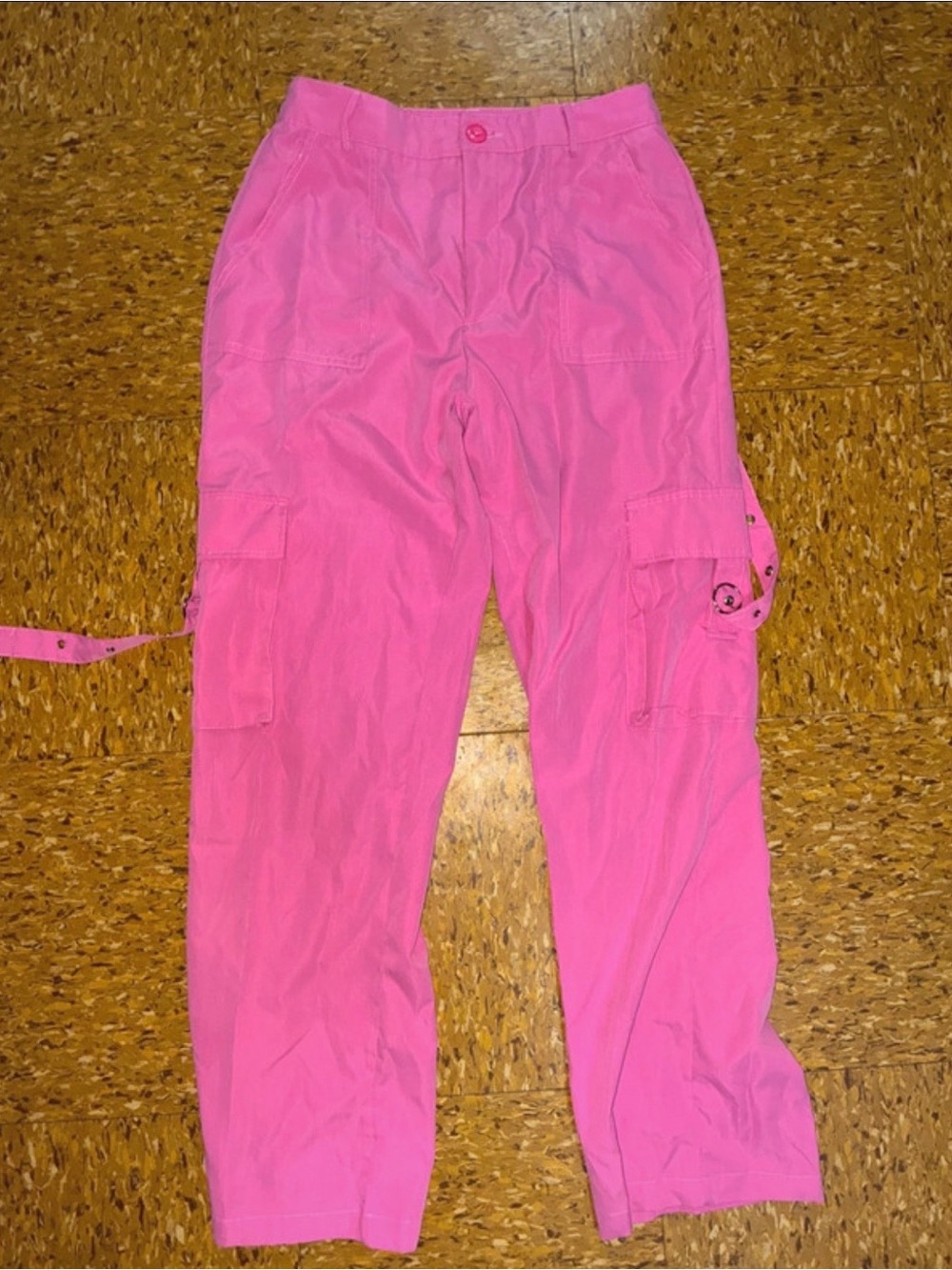 SHEIN Hot Pink Cargo Joggers for Kids